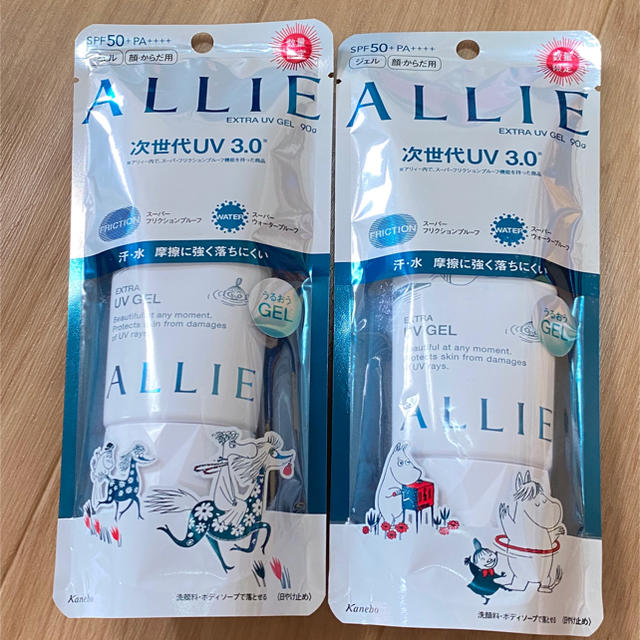 ALLIE(アリィー)のアリィー エクストラUV ジェル 90g 日焼け止め ムーミン 2点 新品 コスメ/美容のボディケア(日焼け止め/サンオイル)の商品写真