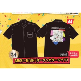 新品　モンバス×BiSH　モンバス限定コラボ　オープンカラーシャツ　Ｌサイズ(音楽フェス)