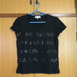 ジユウク(自由区)の【お値下げ】自由区のスパンコール付きの黒のTシャツ(Tシャツ(半袖/袖なし))