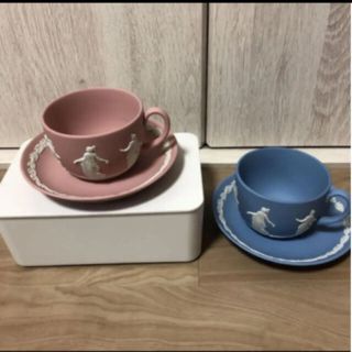 ウェッジウッド(WEDGWOOD)の◆未使用◆ウェッジウッドWedgwood◆ジャスパー◆カップ&ソーサー◆2客◆(グラス/カップ)