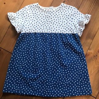 ザラキッズ(ZARA KIDS)の新品 zarababy ドットフリルワンピース ボンポワン プティマイン 好きに(ワンピース)