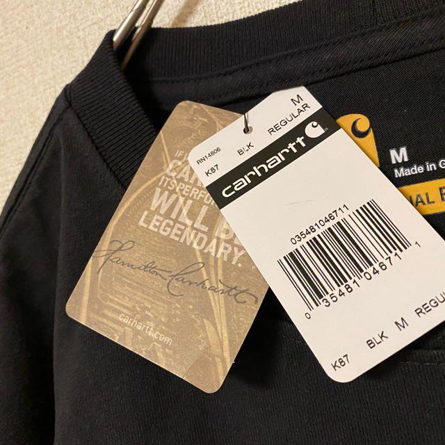 carhartt(カーハート)の新品 カーハート Tシャツ Mサイズ ブラック 黒 carhartt 大人気 メンズのトップス(Tシャツ/カットソー(半袖/袖なし))の商品写真