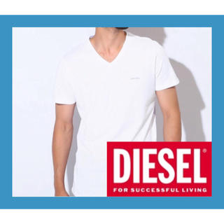 ディーゼル(DIESEL)の【新品】 Lサイズ DIESEL ディーゼル　tシャツ  白 Ｖネック 半袖(Tシャツ/カットソー(半袖/袖なし))