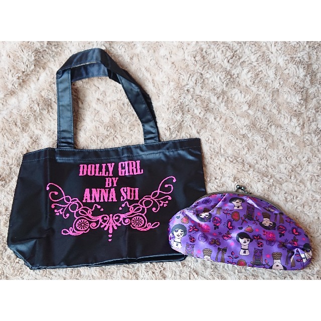 DOLLY GIRL BY ANNA SUI(ドーリーガールバイアナスイ)の《未使用》DOLLYGIRL by ANNA SUI トートバッグ&がま口ポーチ レディースのファッション小物(ポーチ)の商品写真