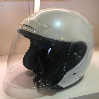 大特価⭐︎バイク用ジェットヘル自動二輪車用ホワイトSize M 57〜58(ヘルメット/シールド)