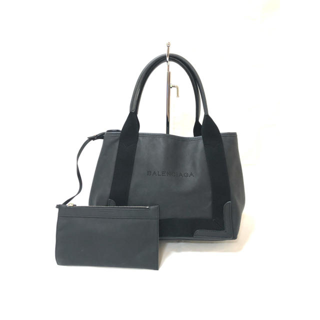 Balenciaga(バレンシアガ)のBALENCIAGA/バレンシアガ　ネイビーカバS レザー　美品　正規品 レディースのバッグ(トートバッグ)の商品写真