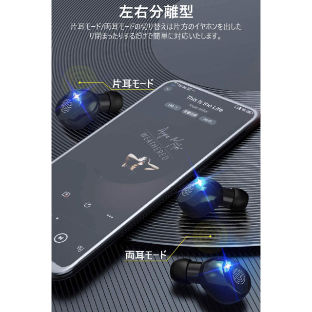 Bluetoothイヤホン スマホ/家電/カメラのオーディオ機器(ヘッドフォン/イヤフォン)の商品写真