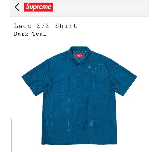 Supreme Lace S/S Shirt Dark Teal Lサイズのサムネイル