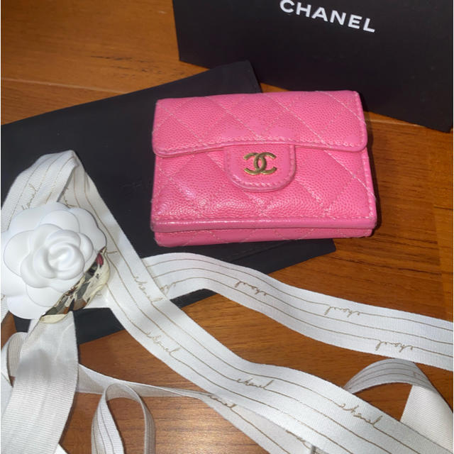 CHANEL(シャネル)のシャネル　chanel 三つ折り　財布　財布　ピンク レディースのファッション小物(財布)の商品写真