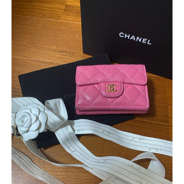 CHANEL(シャネル)のシャネル　chanel 三つ折り　財布　財布　ピンク レディースのファッション小物(財布)の商品写真