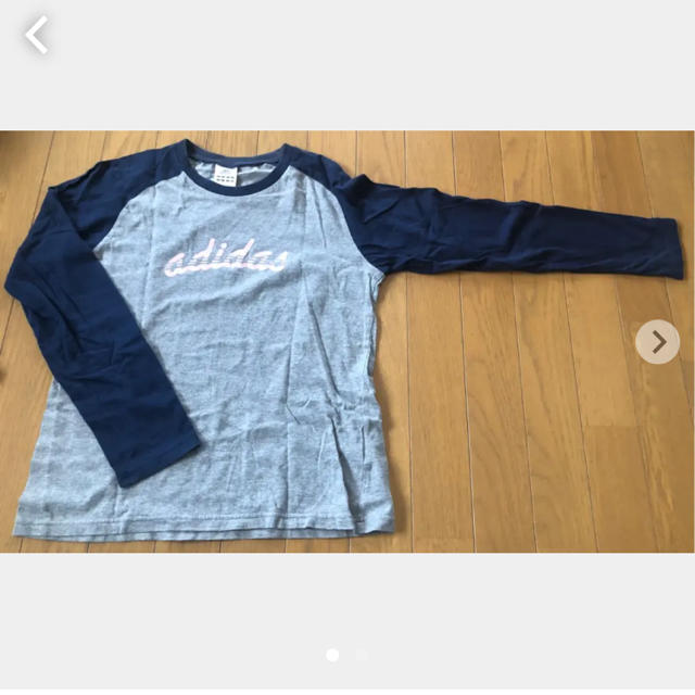 adidas(アディダス)のadidas 長袖　Tシャツ　グレー ネイビー レディースのトップス(Tシャツ(長袖/七分))の商品写真