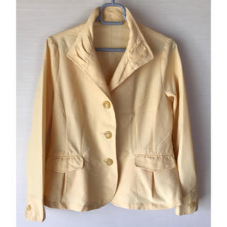 　ジユネママンジャケット　黄色　Lサイズ　綿&ポリエステル(テーラードジャケット)