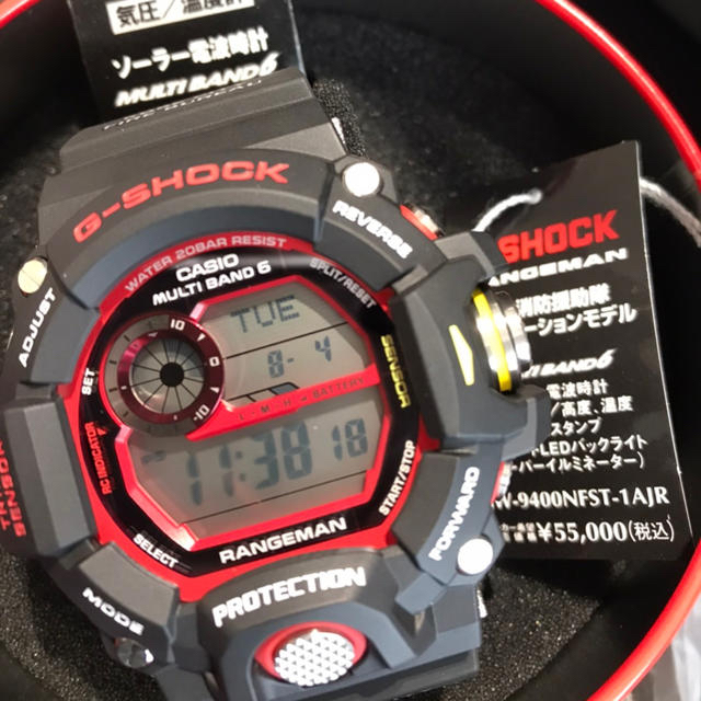 G-SHOCK(ジーショック)のGW-9400NFST-1AJR 緊急消防援助隊コラボ メンズの時計(腕時計(デジタル))の商品写真