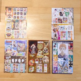 週刊少年ジャンプ おまけシール3種+2種(少年漫画)