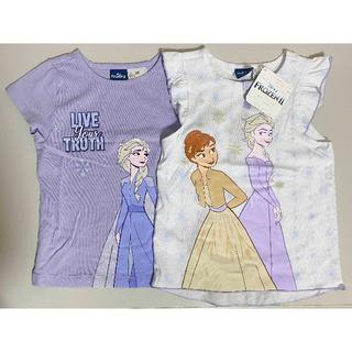ディズニー(Disney)の新品 2枚 100cm ★ アナと雪の女王2 Tシャツ キャミソール セット(Tシャツ/カットソー)