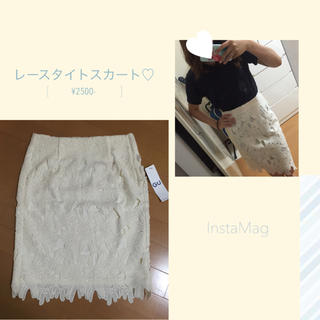ジーユー(GU)のinstagram話題♡レーススカート(ひざ丈スカート)