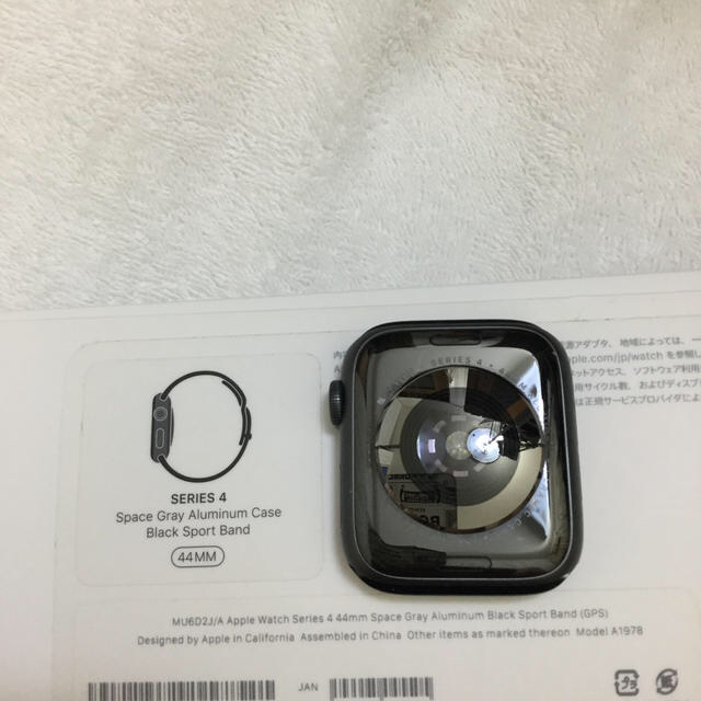 Apple Watch 4 44mm GPS アップルウォッチ4スペースグレイ