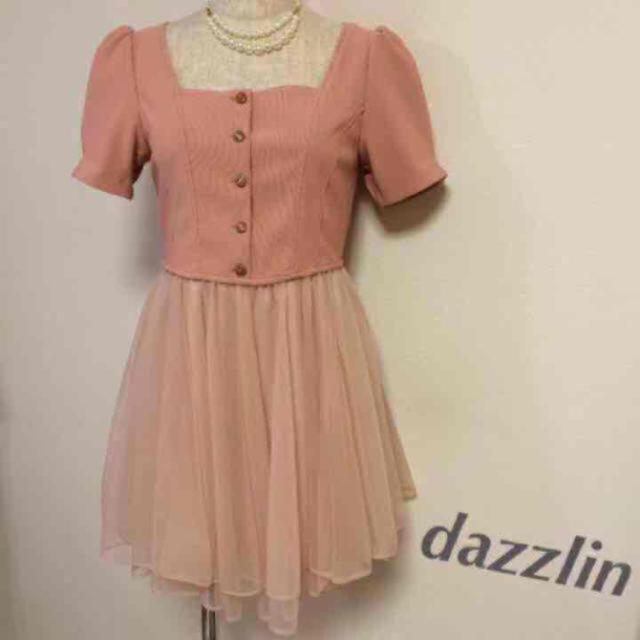 dazzlin(ダズリン)のdazzlin チュール 切替 ワンピ レディースのワンピース(ミニワンピース)の商品写真