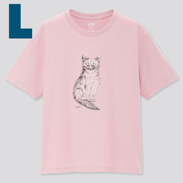 UNIQLO(ユニクロ)のL UNIQLO x 藤田嗣治 猫 Tシャツ レディースのトップス(Tシャツ(半袖/袖なし))の商品写真