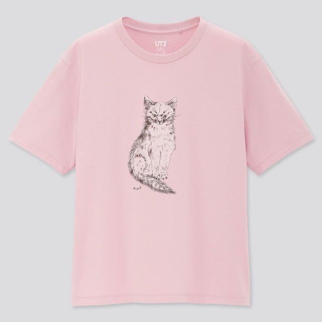 UNIQLO(ユニクロ)のL UNIQLO x 藤田嗣治 猫 Tシャツ レディースのトップス(Tシャツ(半袖/袖なし))の商品写真