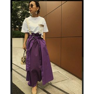 アメリヴィンテージ(Ameri VINTAGE)のみずいろちょうちょ様専用　SUSPENDER LAYERED SKIRT(ロングスカート)