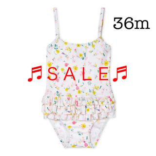 プチバトー(PETIT BATEAU)の★セール★プチバトー36m 95cm プリント水着 ベビー花柄 UPF 50+(水着)