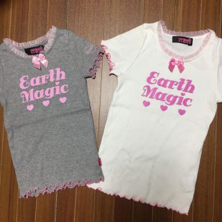 アースマジック(EARTHMAGIC)のアースマジック♡姉妹おそろいセット♡テレコＴ(Tシャツ/カットソー)