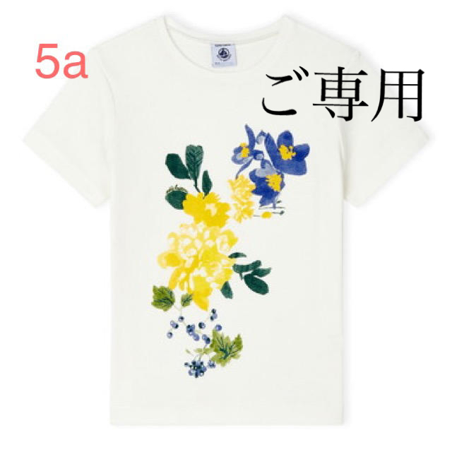 PETIT BATEAU(プチバトー)の【tasuk38様 ご専用】プチバトー 20SS プリント半袖Tシャツ 5a キッズ/ベビー/マタニティのキッズ服女の子用(90cm~)(Tシャツ/カットソー)の商品写真