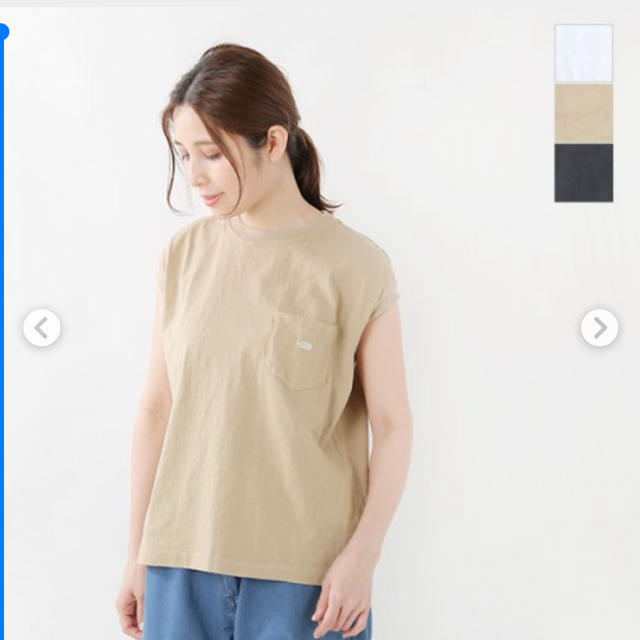 THE NORTH FACE(ザノースフェイス)のノースフェイス　パープルレーベル　コットンノースリーブポケットTシャツ レディースのトップス(Tシャツ(半袖/袖なし))の商品写真