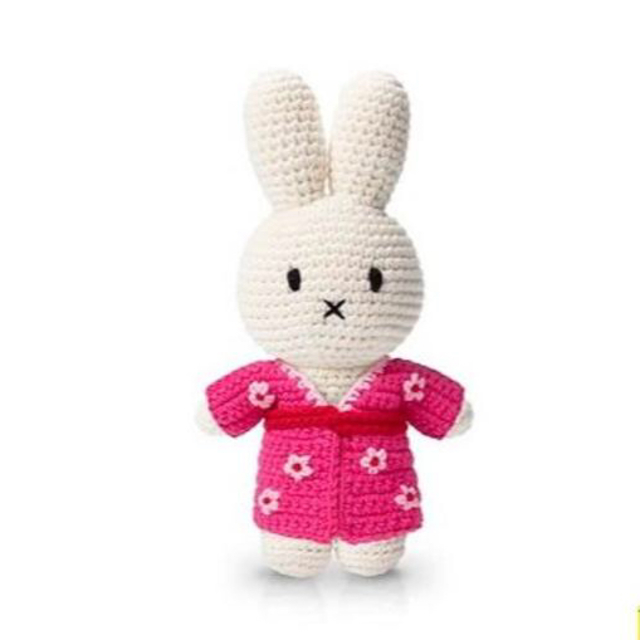 【ミッフィー　ジャストダッチあみぐるみ】和服着物ピンク着用夏　miffy