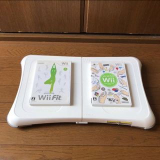 ウィー(Wii)のWii/Wiiu ソフト　Wii Fit バランスWiiボード　セット(家庭用ゲームソフト)