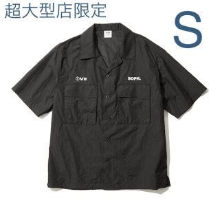 ソフ(SOPH)のGU × SOPH オープンカラーシャツ  超大型店限定　黒　S ソフ (シャツ)