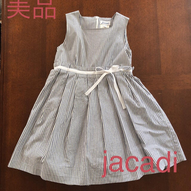 Jacadi(ジャカディ)のjacadi ストライプ　ワンピース　88センチ キッズ/ベビー/マタニティのキッズ服女の子用(90cm~)(ワンピース)の商品写真