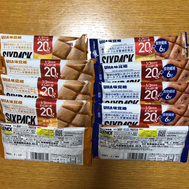 UHA味覚糖(ユーハミカクトウ)のUHA 味覚糖　プロテインバー　SIX PACK  2種類 食品/飲料/酒の健康食品(プロテイン)の商品写真