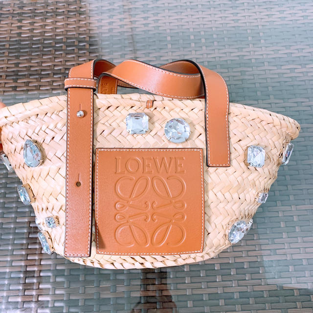 ロエベ loewe かごバッグ ビジュー