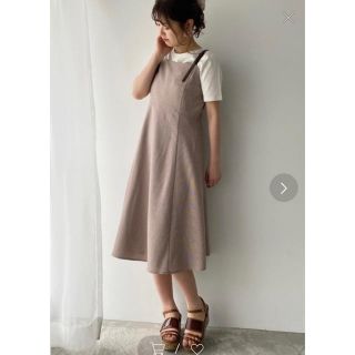 マジェスティックレゴン(MAJESTIC LEGON)の美品　マジェスティックレゴン フェイクレザーストラップワンピース ワンピース(ひざ丈ワンピース)