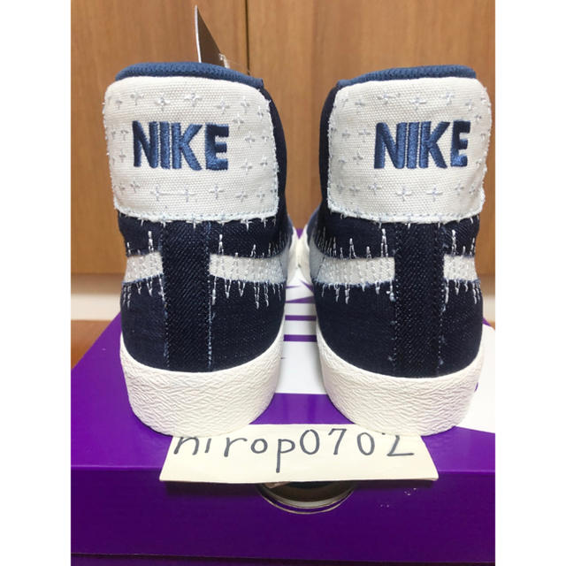 メンズNike SB Blazer Mid Sashiko サシコ 刺し子 ネイビー