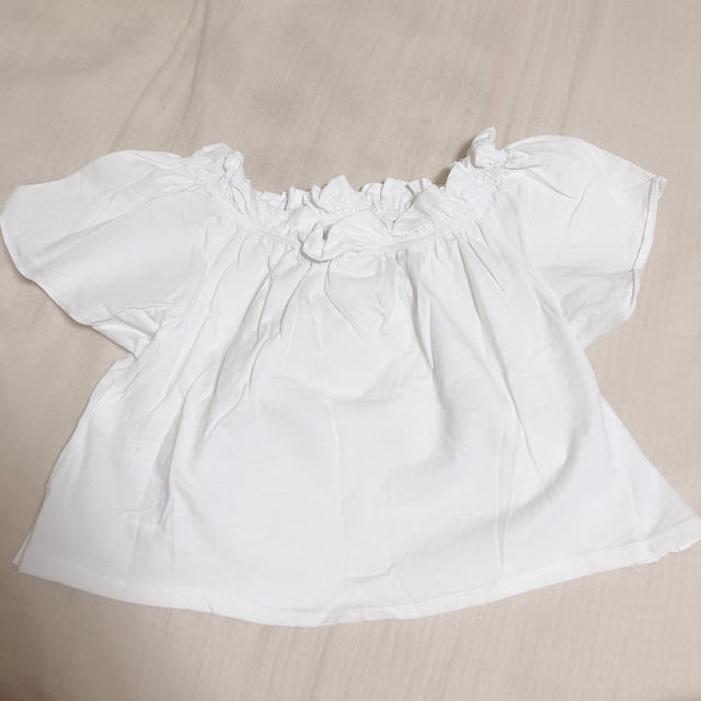 ZARA KIDS(ザラキッズ)の【専用】オフショルトップス　116size  ZARA kids キッズ/ベビー/マタニティのキッズ服女の子用(90cm~)(Tシャツ/カットソー)の商品写真