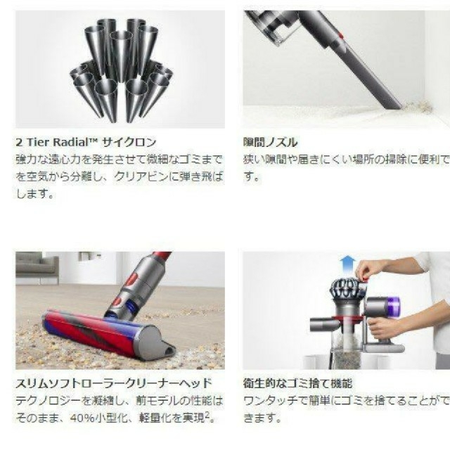 Dyson(ダイソン)のDyson SV10KSLM  Dyson V8 Slim Fluffy スマホ/家電/カメラの生活家電(掃除機)の商品写真