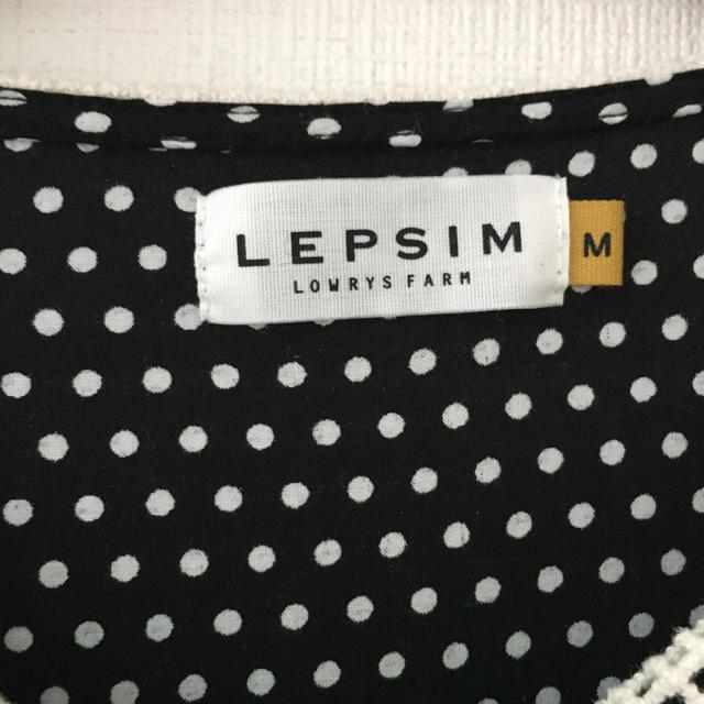 LEPSIM(レプシィム)のレプシィム 水玉 ワンピース  白黒 レディースのワンピース(ひざ丈ワンピース)の商品写真