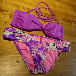 ヴィクトリアズシークレット(Victoria's Secret)の水着 上下セット レディース ビクトリアシークレット XS パープル(水着)