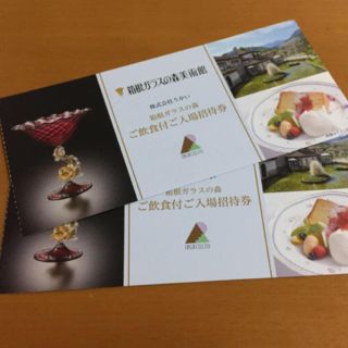 うかい  優待 箱根ガラスの森美術館 ご飲食付ご入場招待券 2枚(美術館/博物館)