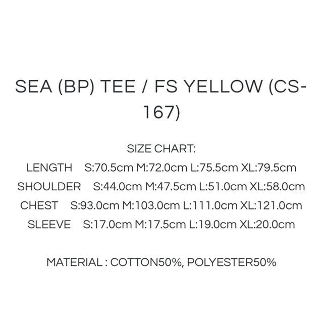 Ron Herman(ロンハーマン)の[ヤスキング様専用]WIND AND SEA SEA BPTee YELLOW メンズのトップス(Tシャツ/カットソー(半袖/袖なし))の商品写真