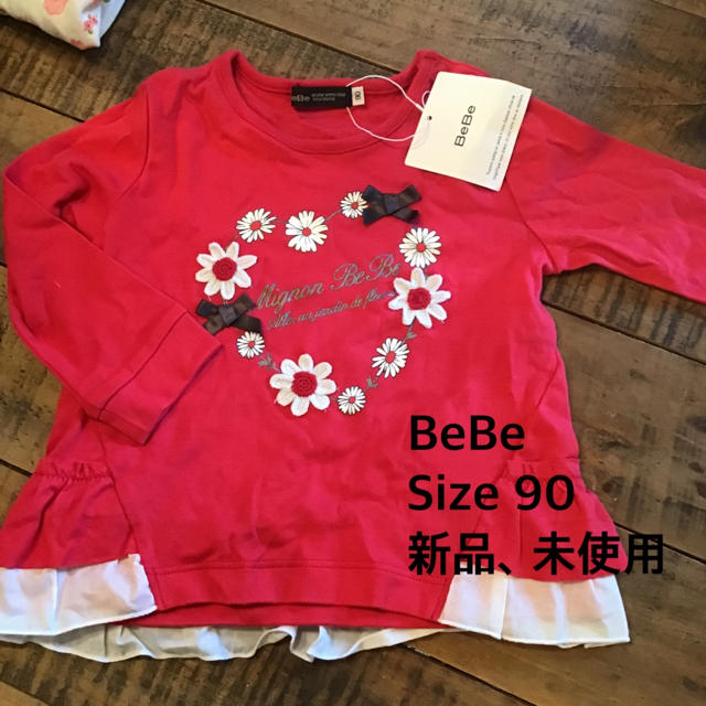 BeBe(ベベ)の☆新品未使用☆BeBe サイズ90 キッズ/ベビー/マタニティのキッズ服女の子用(90cm~)(Tシャツ/カットソー)の商品写真