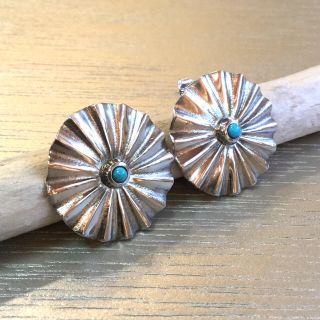 sterling silver オールドスタイル ターコイズピアス