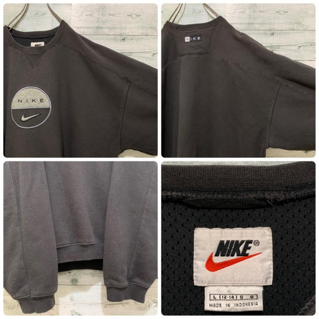【激レア】ナイキ NIKE☆刺繍ビッグロゴ 裏毛 スウェット プルオーバー90s