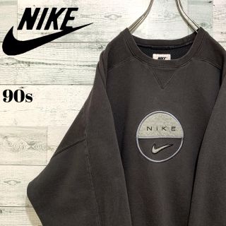 ナイキ(NIKE)の【激レア】ナイキ NIKE☆刺繍ビッグロゴ 裏毛 スウェット プルオーバー90s(スウェット)