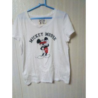 ミッキーマウス(ミッキーマウス)の【最終値引き】ディズニー ミッキーマウス ホワイト半袖Tシャツ(Tシャツ(半袖/袖なし))