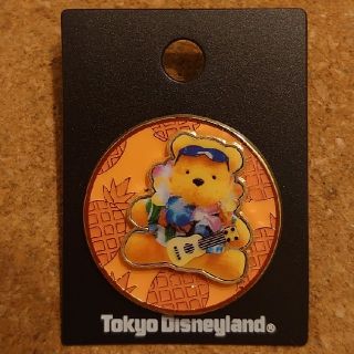 クマノプーサン(くまのプーさん)のDISNEY ディズニー　ピンバッジ　アロハプー　オレンジ　くまのプーさん(バッジ/ピンバッジ)