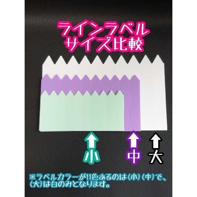 カラー オーダー可◎30枚◎ (中)  白 ホワイト ラインラベル 園芸ラベル ハンドメイドのフラワー/ガーデン(その他)の商品写真